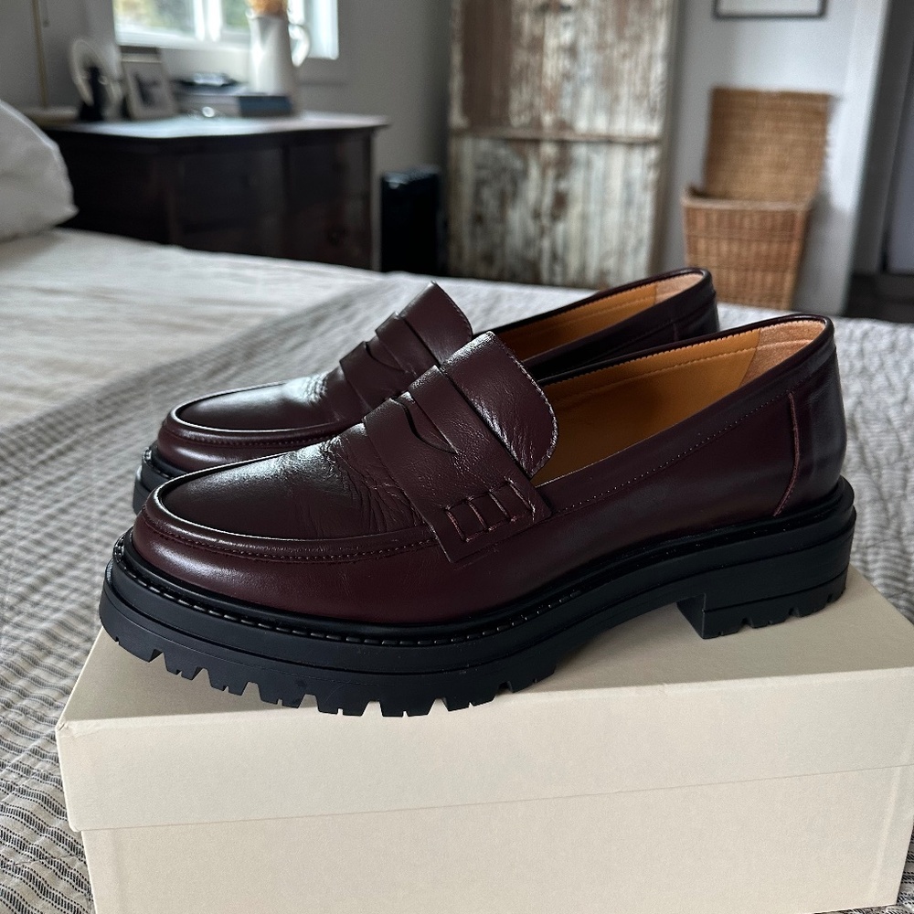 Sezane, Albane Burgundy Loafers, Size 9 (NEW) - Picture 5 of 5